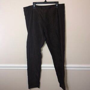 Seven 7  brown sueded stretch leggings  size 32